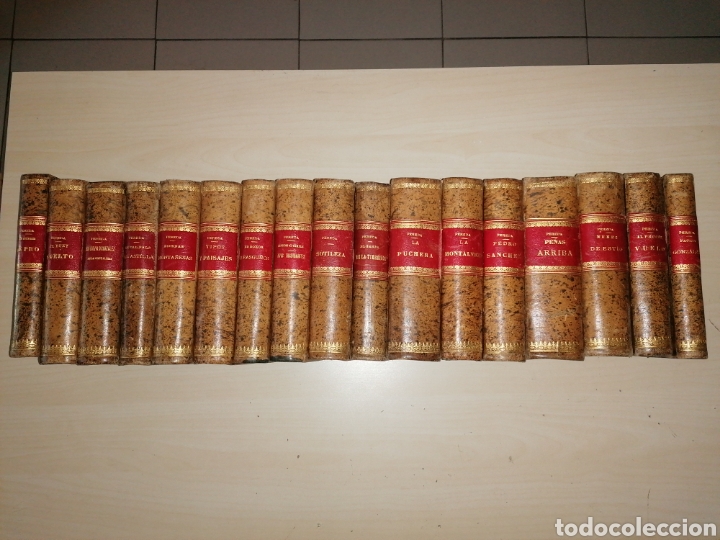 Libros antiguos: Obras completas de D. JOS&Eacute; MAR&Iacute;A DE PEREDA - 17 TOMOS - Foto 1