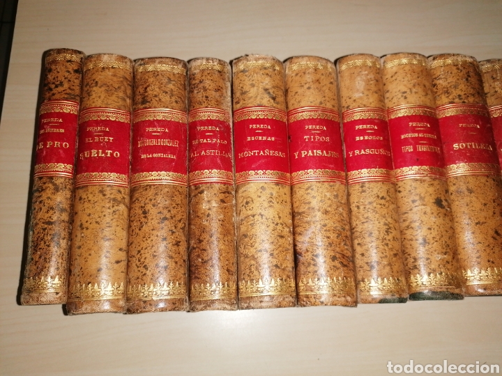 Libros antiguos: Obras completas de D. JOS&Eacute; MAR&Iacute;A DE PEREDA - 17 TOMOS - Foto 3