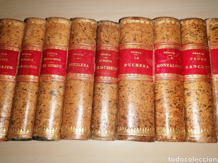 Libros antiguos: Obras completas de D. JOS&Eacute; MAR&Iacute;A DE PEREDA - 17 TOMOS - Foto 4