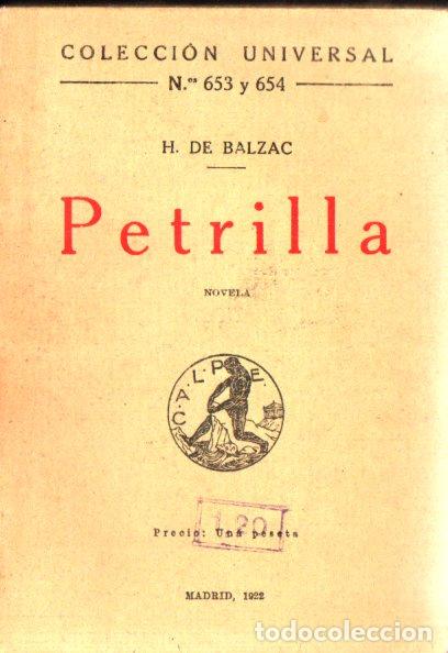 Libros antiguos: BALZAC : PETRILLA (CALPE, 1922) - Foto 1