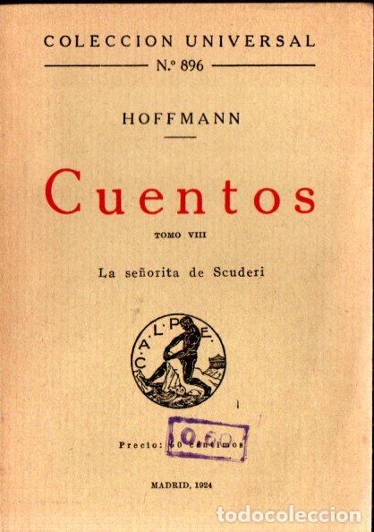 Libros antiguos: HOFFMANN : CUENTOS VIII (CALPE, 1924) - Foto 1
