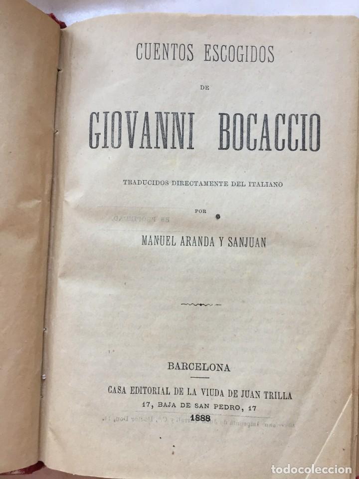 Libros antiguos: CUENTOS DE BACACCIO 1888 - Foto 2