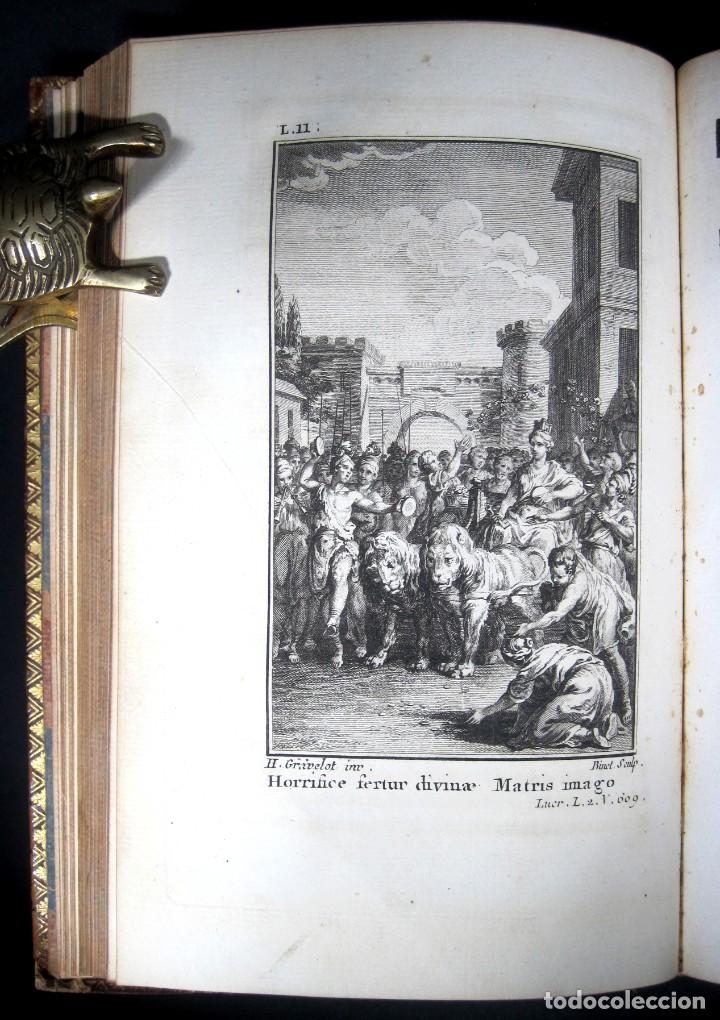 Libros antiguos: Año 1768 Primera edición de lujo De rerum natura Lucrecio Antigua Roma Grand Papier Grabados 2V - Foto 18 - 285297948