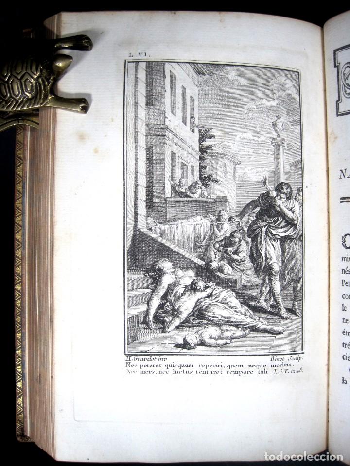 Libros antiguos: Año 1768 Primera edición de lujo De rerum natura Lucrecio Antigua Roma Grand Papier Grabados 2V - Foto 33 - 285297948