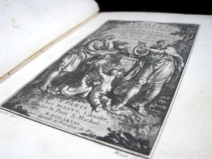 Libros antiguos: Año 1768 Primera edición de lujo De rerum natura Lucrecio Antigua Roma Grand Papier Grabados 2V - Foto 38 - 285297948
