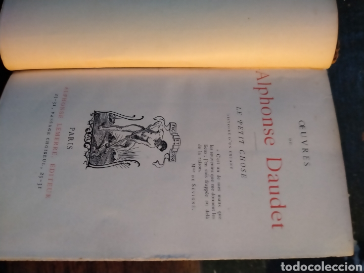 Libros antiguos: Alphonse Daudet - Le petit chose . Alphonse Lemerre editeur - Foto 2