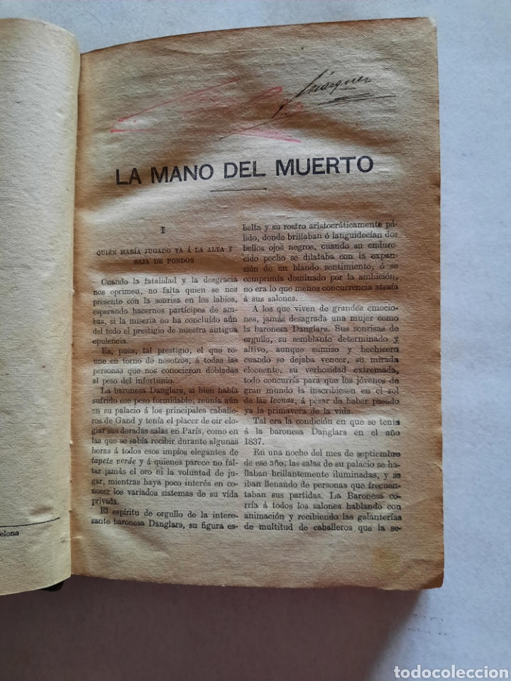 Libros antiguos: Libro antiguo La mano del muerto, de A. Dumas - Foto 3