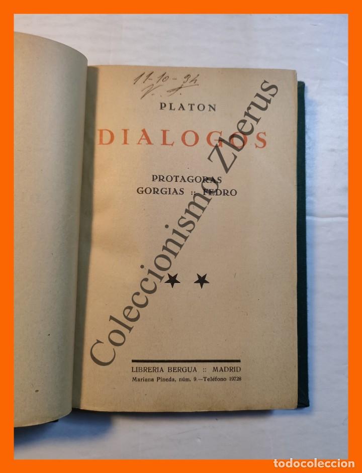 Libros antiguos: Dialogos II (Protagoras - Gorgias - Fedro) - Platon - Foto 3