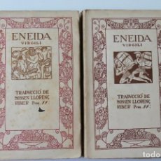 Libros antiguos: VIRGILI - ENEIDA. 2 VOLUMS. TRADUCCIÓ MOSSÈN LLORENÇ RIBER - EDITORIAL CATALANA 1917. Lote 296866088