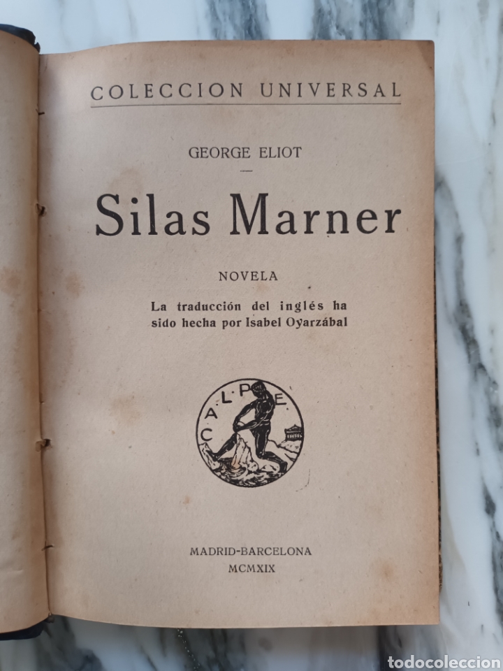 Libros antiguos: SILAS MARNER - GEORGE ELIOT - CALPE - 1919 - Foto 1