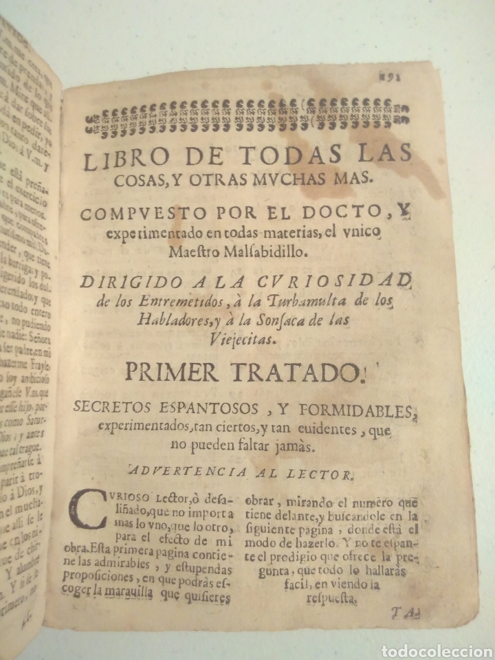 Libros antiguos: Parte primera de las obras en prosa de Francisco Quevedo 1687 - Foto 8