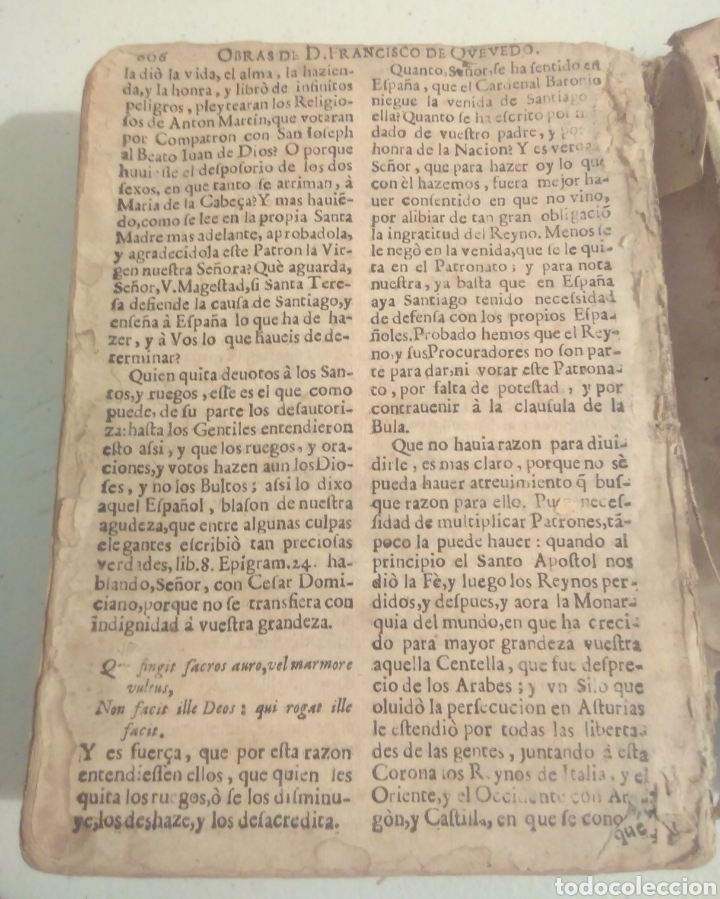 Libros antiguos: Parte primera de las obras en prosa de Francisco Quevedo 1687 - Foto 15