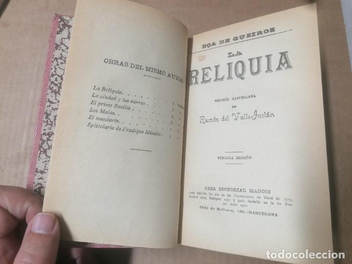 Libros antiguos: E&ccedil;a de Queiroz, La Reliquia, 3&ordf; edici&oacute;n, Maucci, - Foto 4