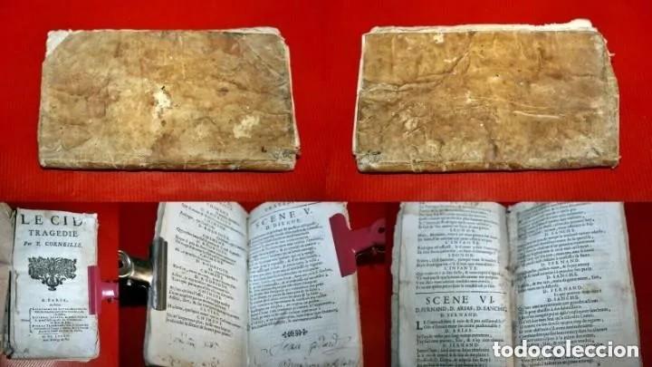 Libros antiguos: AÑO 1682: EL CID, DE CORNEILLE. PERGAMINO. - Foto 2 - 299969868