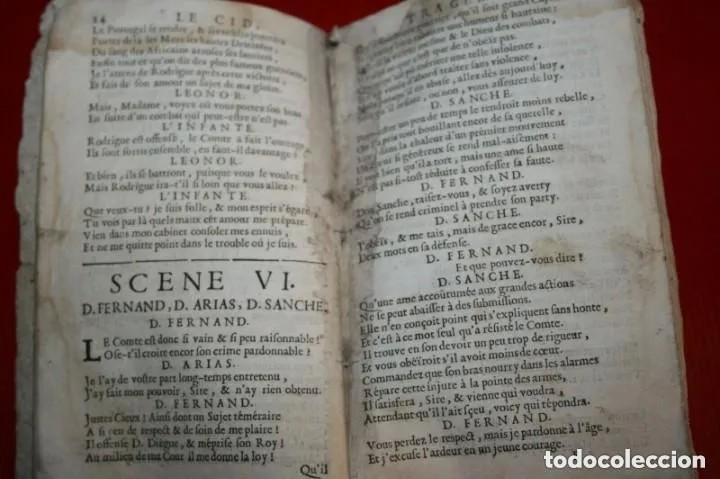 Libros antiguos: AÑO 1682: EL CID, DE CORNEILLE. PERGAMINO. - Foto 10 - 299969868