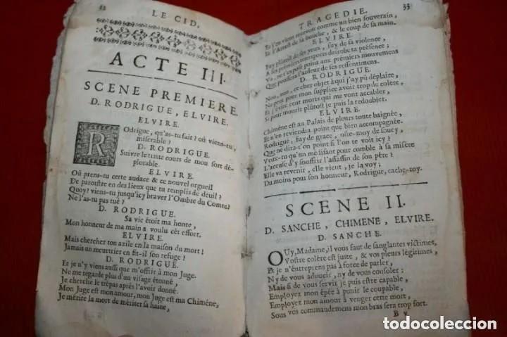 Libros antiguos: AÑO 1682: EL CID, DE CORNEILLE. PERGAMINO. - Foto 12 - 299969868