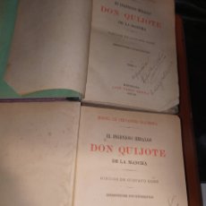 Libros antiguos: QUIJOTE TOMOS I II CON DIBUJOS LÁMINAS REPRODUCCIONES FOTO ZINCOGRÁFICAS DORÉ EDITOR TASSO XIX - XX. Lote 300877803