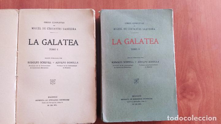 Libros antiguos: 1914 - MIGUEL DE CERVANTES. La Galatea - 2 TOMOS - Foto 3