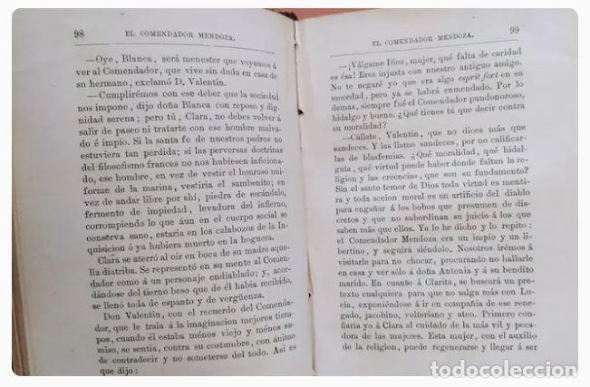 Libros antiguos: EL COMENDADOR MENDOZA - JUAN VALERA - Foto 4