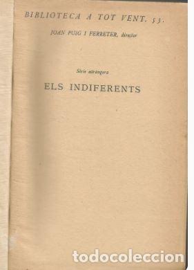 Libros antiguos: ELS INDIFERENTS - Albert Moravia - Foto 2