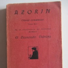 Libros antiguos: EL LICENCIADO VIDRIERA. AZORÍN. CARO RAGGIO EDITOR MADRID 1921. Lote 302638993