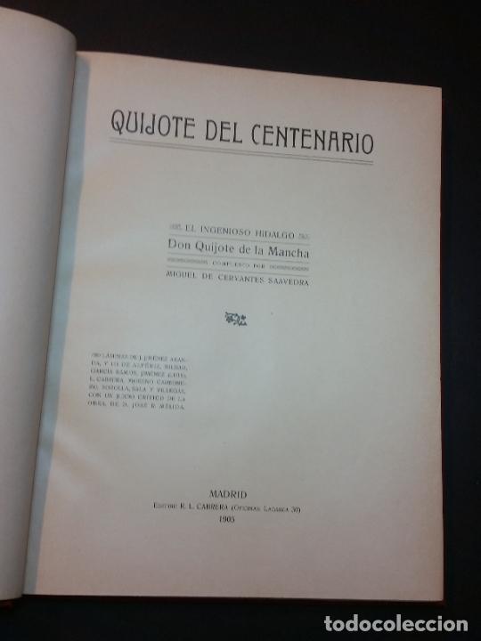 Libros antiguos: 1905 - CERVANTES. El ingenioso hidalgo don Quijote de la Mancha (Quijote del Centenario). 8 TOMOS - Foto 6 - 303970368