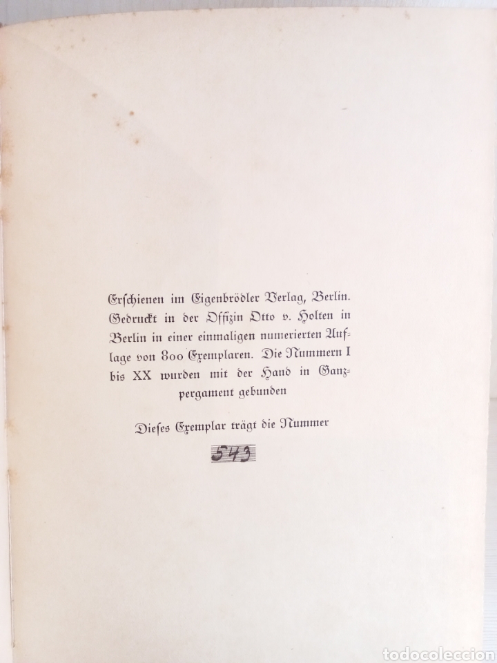 Libros antiguos: Lieder der Liebe. Goethe. Berlin, 1927. Ejemplar numerado. - Foto 4