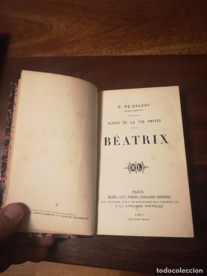 Libros antiguos: B&eacute;atrix de Balzac a&ntilde;o 1865 en franc&eacute;s - Foto 3