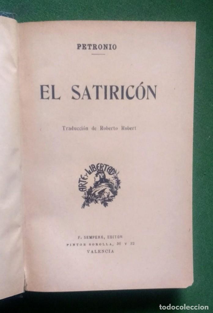 Libros antiguos: EL SATIRICON - PETRONIO. - Foto 2