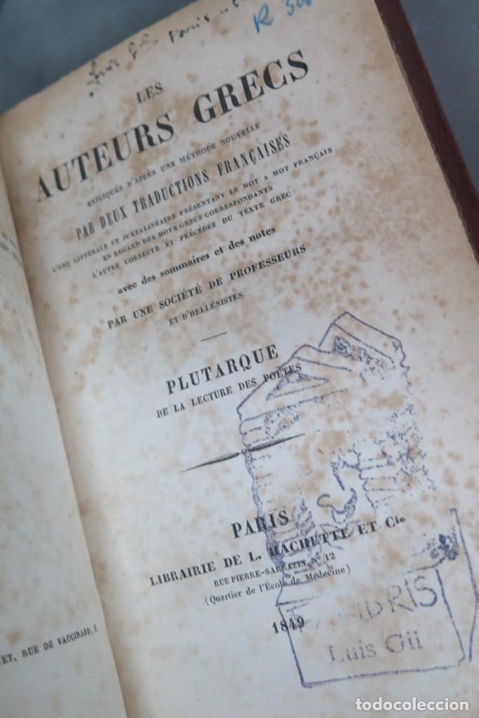 Libros antiguos: 1849.- Vie d&rsquo;Alexandre. Plutarque. Double Traduction - Foto 2