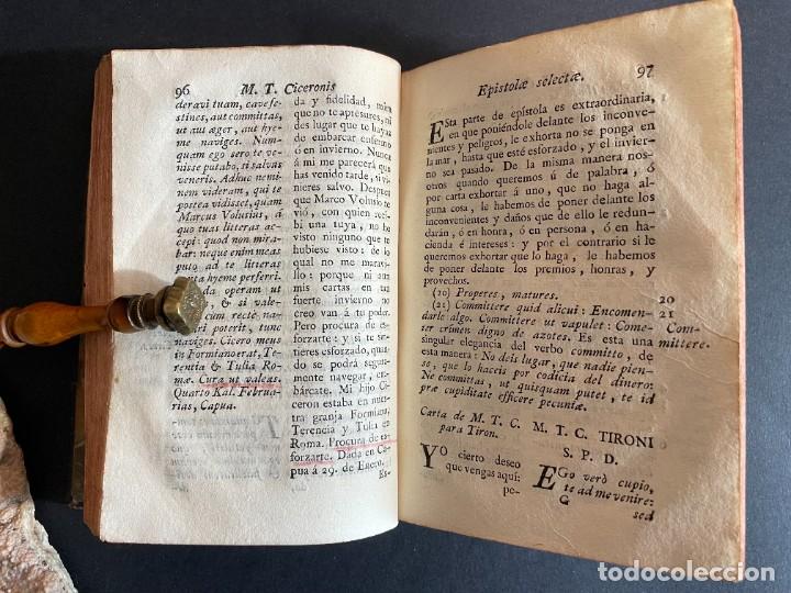 Libros antiguos: MARCO TULIO CICER&Oacute;N. LOS DOS LIBROS DE LAS EP&Iacute;STOLAS SELECTAS. MATRITI 1790 - Foto 6