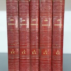 Libros antiguos: LOS MISERABLES - VICTOR HUGO - 5 TOMOS - COMPLETO - URBANO MANINI, EDITOR. 1869