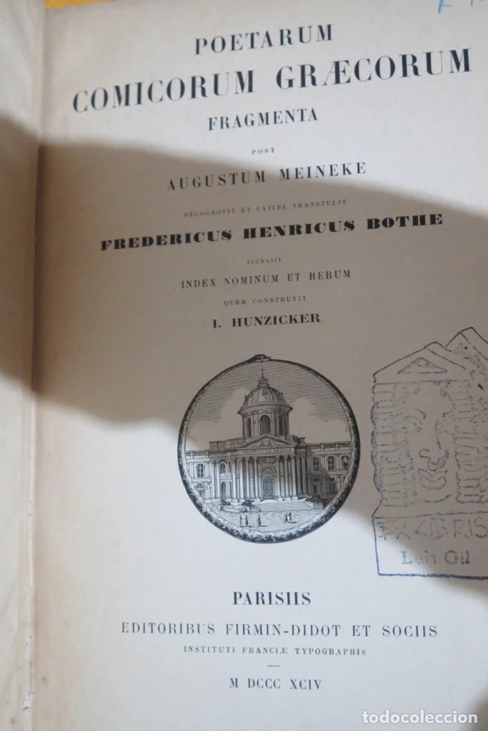 Libros antiguos: 1894.- POETARUM COMICORUN GRAECORUM. MEINIKE - Foto 2