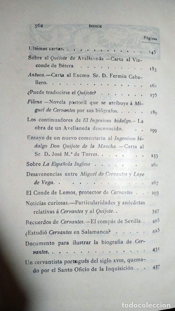 Libros antiguos: Cervantes y sus obras - Foto 4