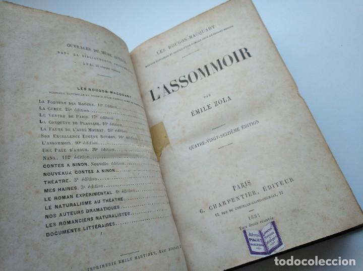Libros antiguos: LASSOMOIR (LA TABERNA) - &Eacute;MILE ZOLA, 1881 - Foto 6