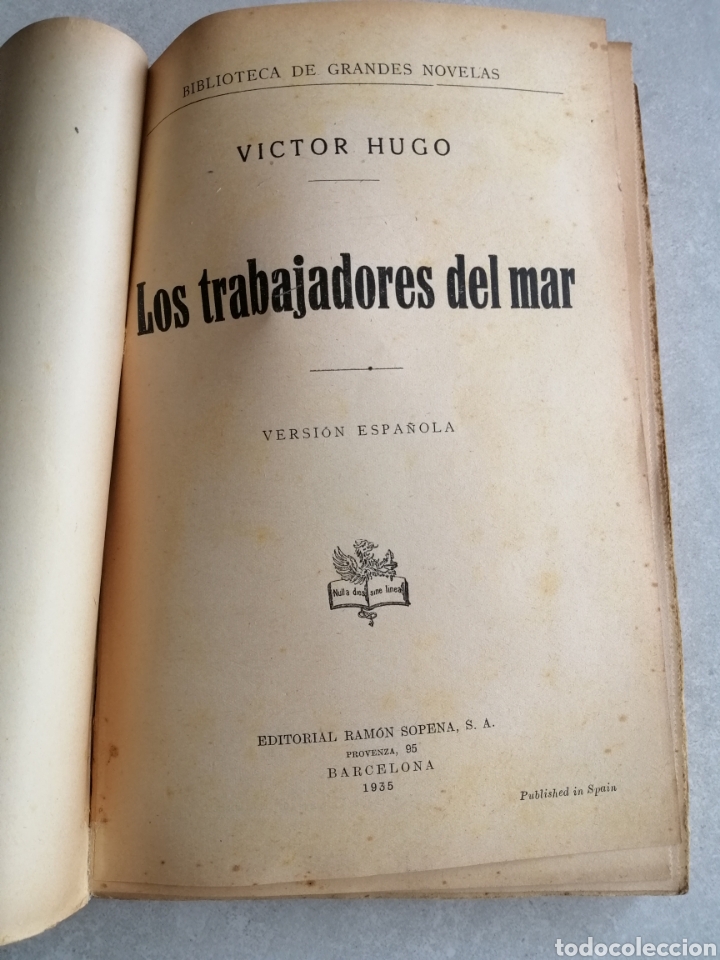 Libros antiguos: LOS TRABAJADORES DEL MAR - VICTOR HUGO - Foto 4
