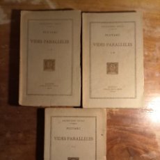 Libros antiguos: PLUTARCH VIDES PARALLÈLES I,III, IV 1926-27-. Lote 327060653