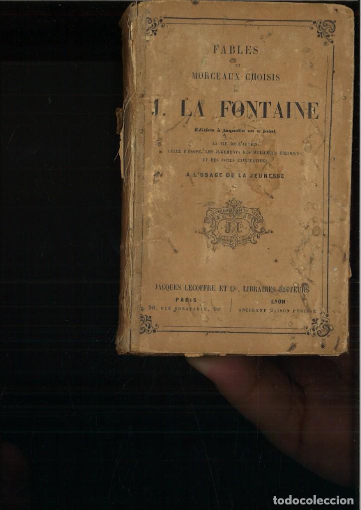 Libros antiguos: FABLES ET MORCEAUX CHOISIS. J. La Fontaine - Foto 1