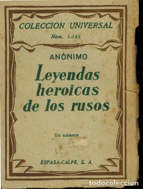 Libros antiguos: LEYENDAS HEROICAS DE LOS RUSOS - Foto 1