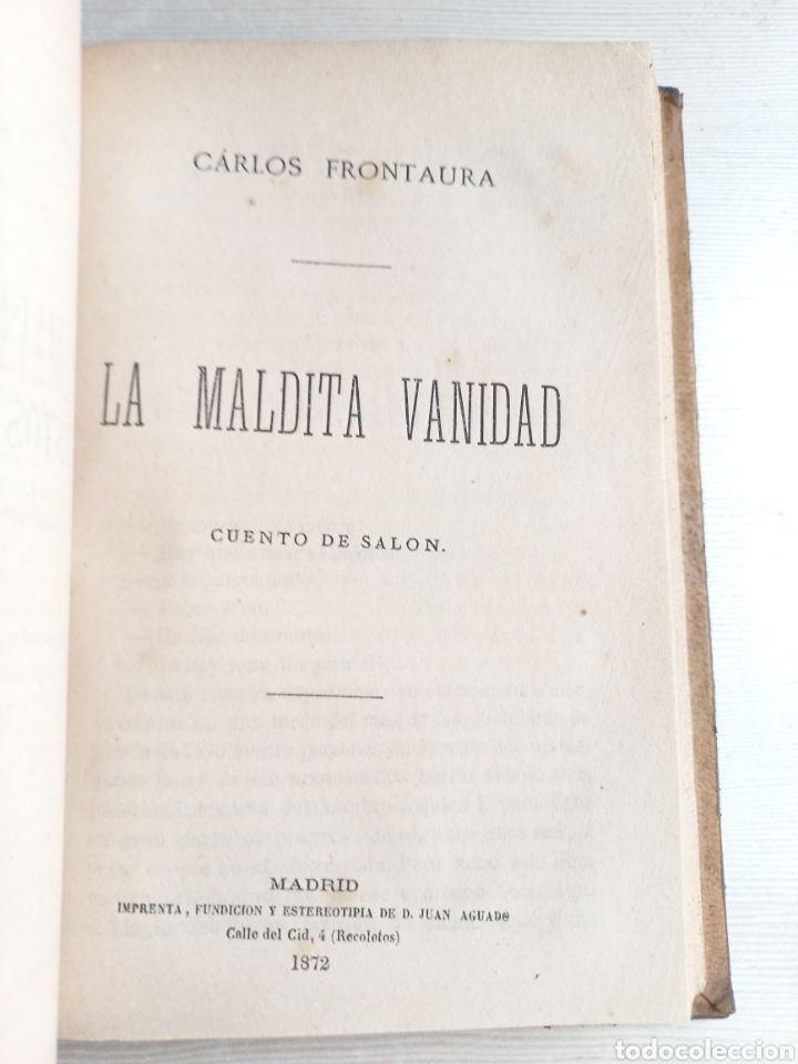 Libros antiguos: Obras de Carlos Frontaura. 1868-1873. - Foto 12