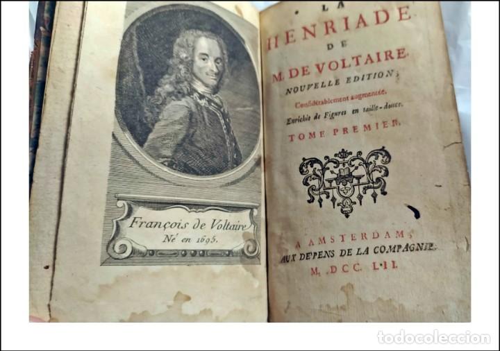 AÑO 1752: VOLTAIRE: LA HENRIADE. BELLA EDICIÓN ILUSTRADA DEL SIGLO XVIII. (Libros antiguos (hasta 1936), raros y curiosos - Literatura - Narrativa - Clásicos)