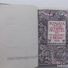 Libros antiguos: LIBRERIA GHOTICA. VALLE-INCLAN. SONATA DE OTOÑO. MEMORIAS DEL MARQUÉS DE BRADOMÍN. 1941. Lote 339143533