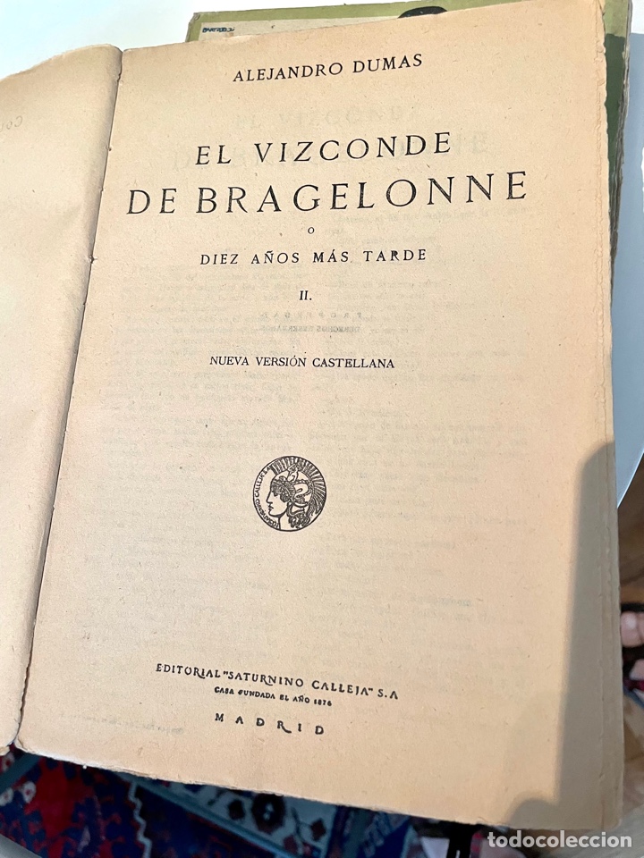 Libros antiguos: Dibujante Bartolozzi. El Conde De Bragelone. A Dumas - Foto 7