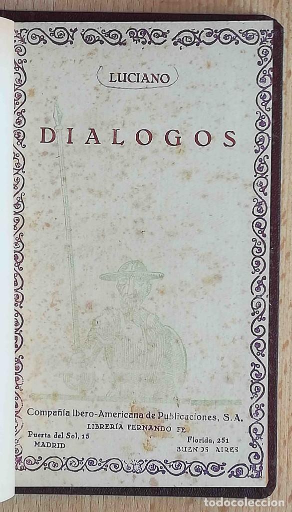 Libros antiguos: Dialogos (Luciano) Librer&iacute;a Fernando Fe. - Foto 1