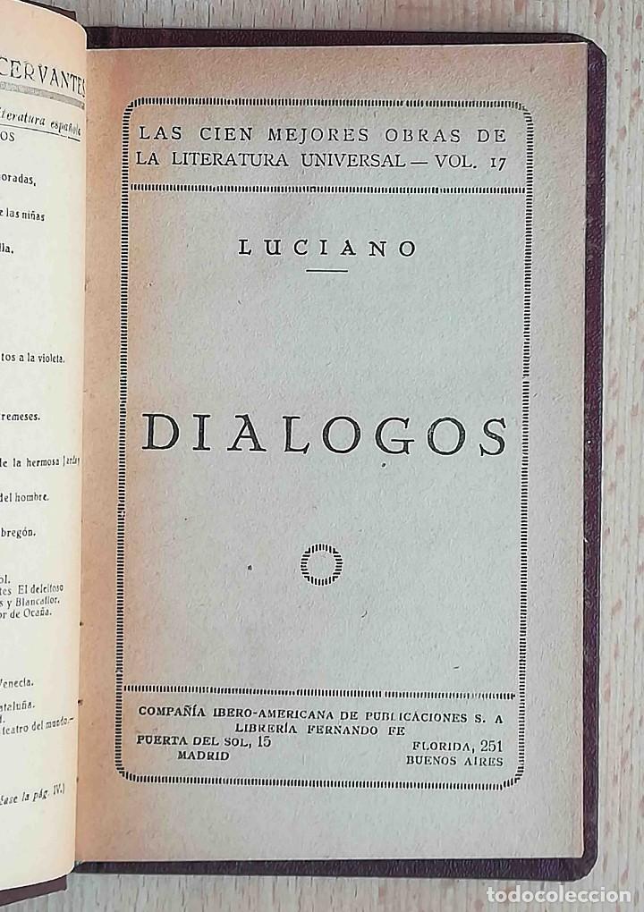 Libros antiguos: Dialogos (Luciano) Librer&iacute;a Fernando Fe. - Foto 2
