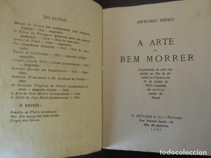 Libros antiguos: Antonio Ferro - A Arte de Bem Morrer - Foto 2