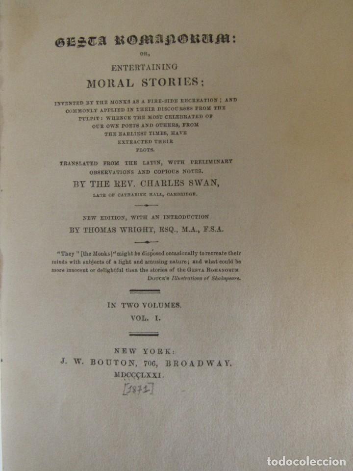 Libros antiguos: Anonimous - Gesta Romanorum 2 volumes - Foto 4
