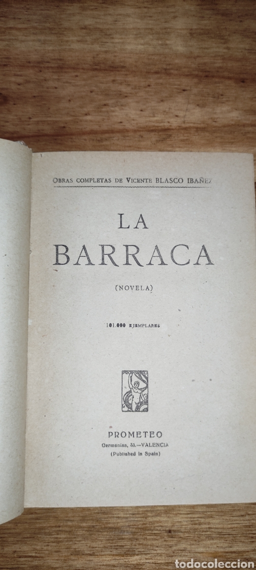 Libros antiguos: La Barraca , Blasco Ib&aacute;&ntilde;ez 1919 - Foto 2