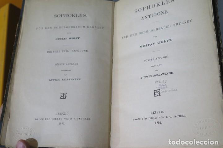 Libros antiguos: 1892.- Antigone. SOPHOKLES - Foto 2