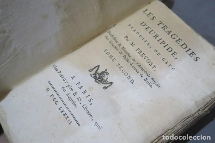 Libros antiguos: 1782.- Les Tragedies D&acute;Euripide. TOMO 2 - Foto 2